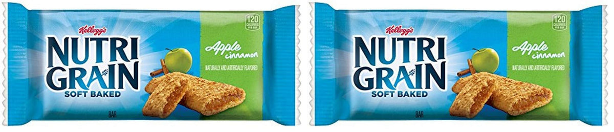 Cereal Bars Apple-Cinnamon by Nutri Grain – 1.3 Ounce (Pack of 2), No Color, Pack of 2