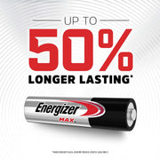 MAX Alkaline Batteries AAA 10 Pack by Energizer – 2 Count (Pack of 5), Silver, Model EVEE92FP12