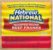 Hebrew National Quarter Pound Beef Franks, 56 Ounce -- 10 per case.