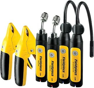 Fieldpiece Job Link System HVACR Wireless Probe Kit - JL3KH6 - Fast Accurate Temps with Rapid Rail Technology - HVAC Tools with Padded Case