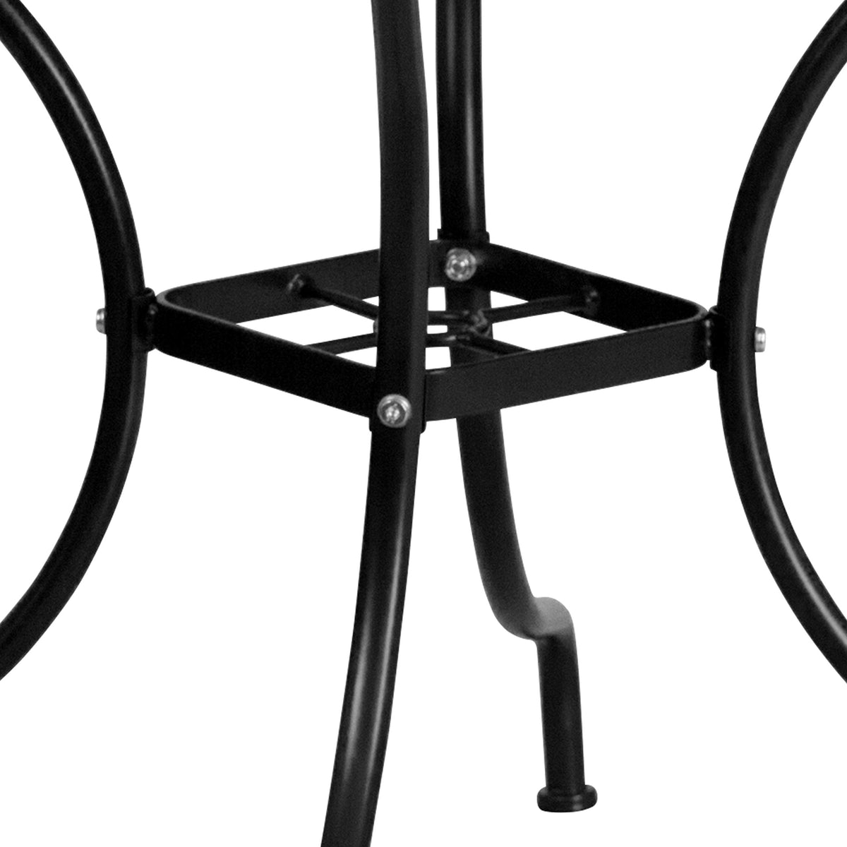 Flash Furniture Black / 35.5" / 4 Round Chairs + Square Table Dining Sets