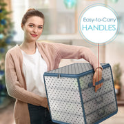 Hearth & Harbor Ornament Storage Box, Holds 64 Ornaments, Clear