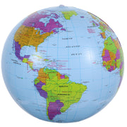 Inflatable Earth Globe Beach Ball PVC Air Inflation English Globe for Geography Teaching by Beavorty – 30.00X30.00X30.00cm/11.79X11.79X11.79", Sky-blue