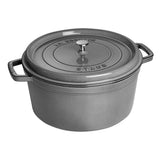 Cast Iron 13.25-qt Round Cocotte - Graphite Grey by STAUB – 13.25-qt, 13.25 quarts, Cast Iron, Graphite Grey, Model 1103418
