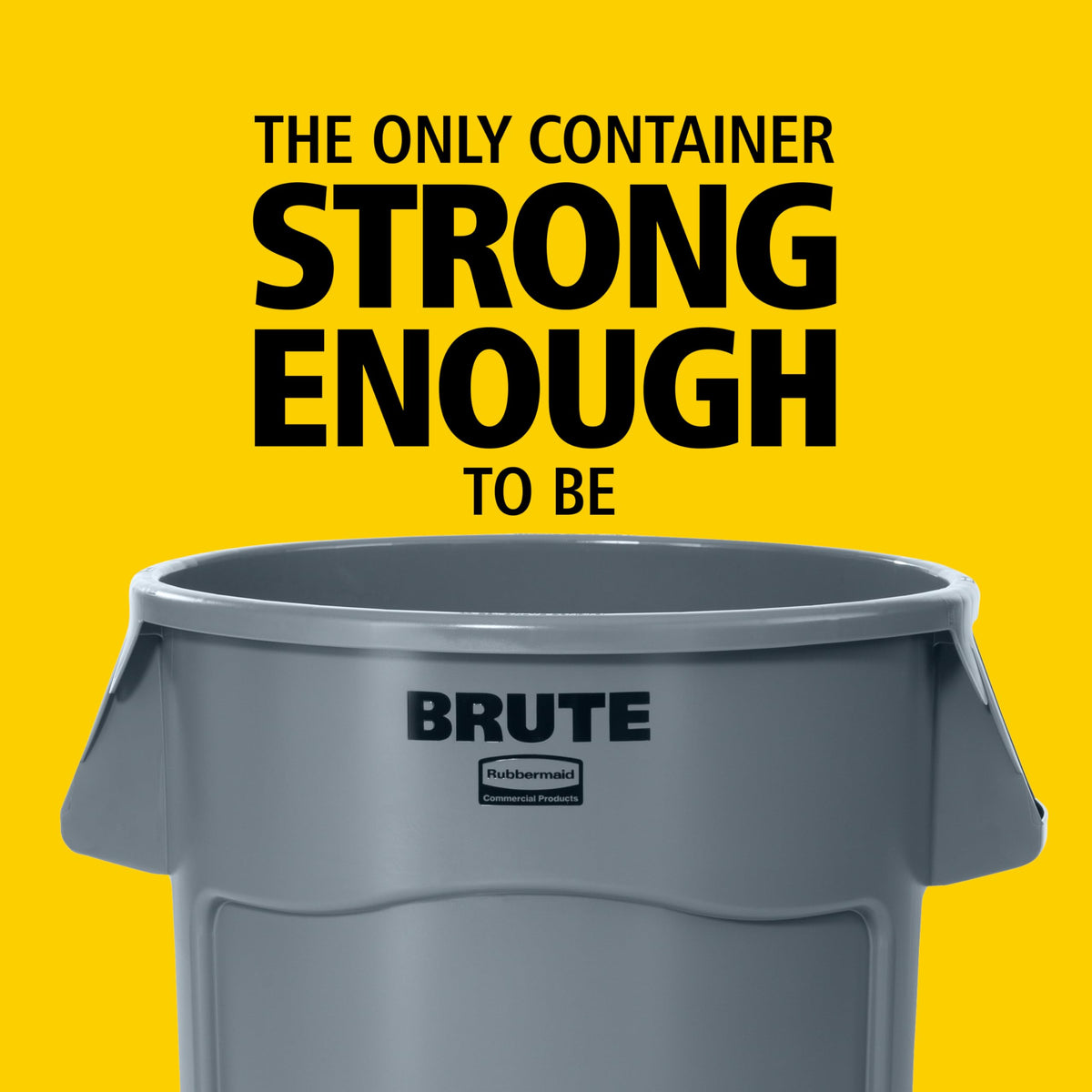 BRUTE Heavy-Duty Round Trash/Garbage Can by Rubbermaid Commercial Products – 10 Gallon, 38.0 liters, Low Density Polyethylene, White, Model FG261000WHT