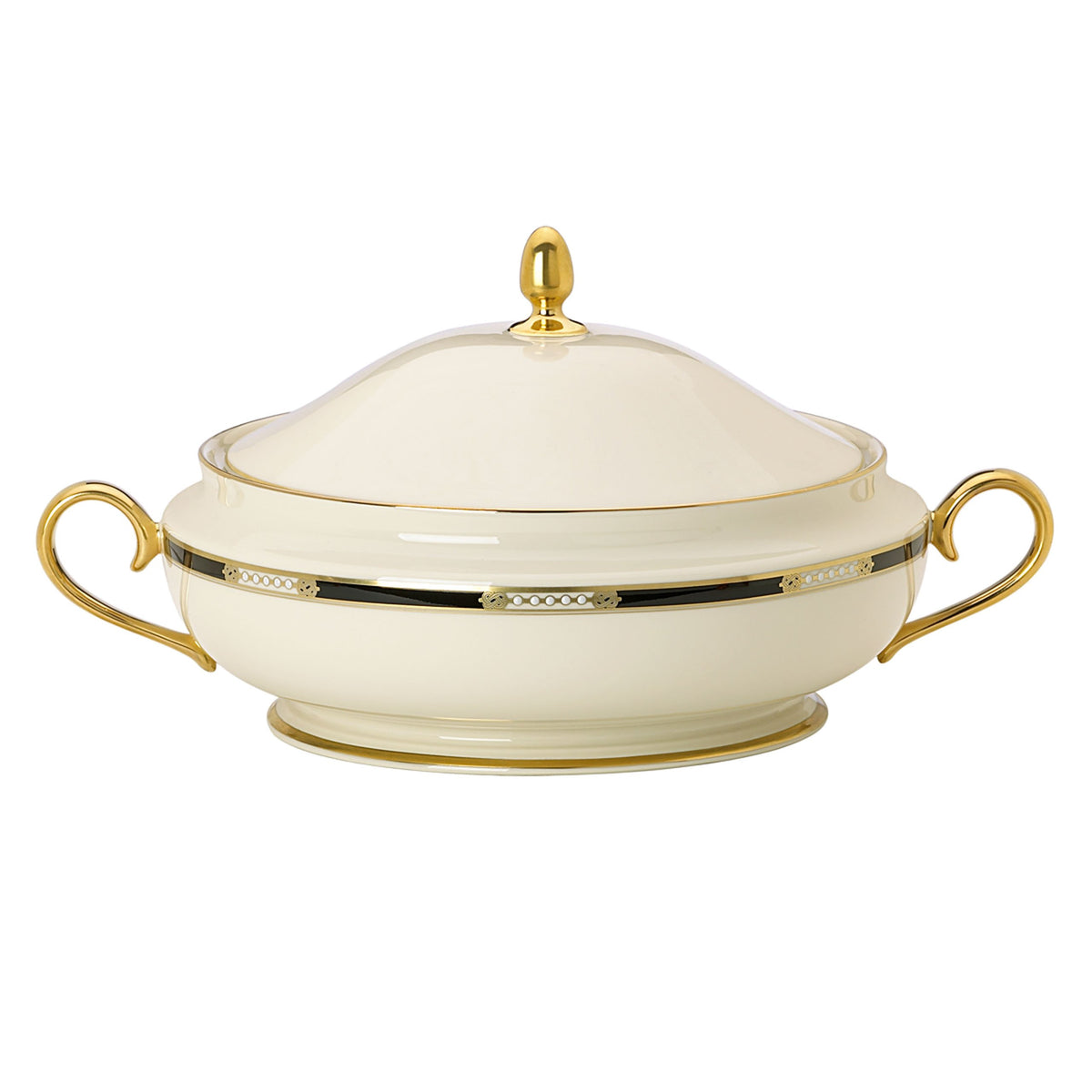 Hancock Covered Vegetable Bowl by Lenox – Covered Vegetable Bowl, 80 ounces, Ivory, Model 6042444