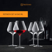 ViNOVA Red Wine Balloon Glass by Nachtmann – 4 Count (Pack of 1), 28.4 fluid_ounces, Glass, Clear, Pack of 4