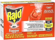 Raid Max Fogger, Insect Killer for Mosquito, Ant, Roach, Spider, Flea, For Indoor Use, 2.1 oz, 3 Count