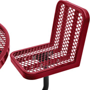 46" Round Carousel Picnic Table with 6 Seats by Global Industrial – 46" Dia. x 29"H, Metal, Red, Model 277590RD