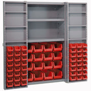 Deep Door Bin Cabinet by Global Industrial – 16 Gauge Steel, Grey, Model 662139RD