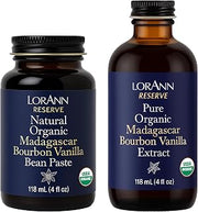LorAnn Oils Reserve Natural Organic Madagascar Bourbon Vanilla Bean Paste with Pure Organic Madagascar Bourbon Vanilla Extract