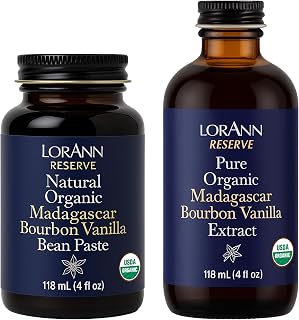 LorAnn Oils Reserve Natural Organic Madagascar Bourbon Vanilla Bean Paste with Pure Organic Madagascar Bourbon Vanilla Extract