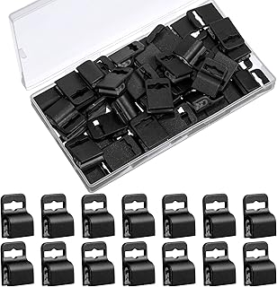 100 Pcs Black Gripper Swipe Card Holder for Standard Thickness ID Card Badge Swipe Holder Secure Plastic Gripper for Smart Card CAC Chip Card