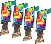 0.96in TFT Color Screen IPS Display Module, ST7735S Drive, 80x160 Resolution, SPI Interface, Compact, Low Power, Accurate Color, 4-Pack