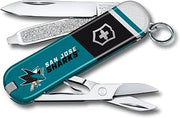 Victorinox Classic SD Swiss Army Knife – Compact 7 Function Swiss Made Pocket Knife with Small Blade, Screwdriver and Key Ring – San Jose Sharks