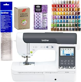 SE2000 Brother SE2000 Computerized Sewing and Embroidery Machine with LCD Display Bundle with Embroidery Kit (5 Items)