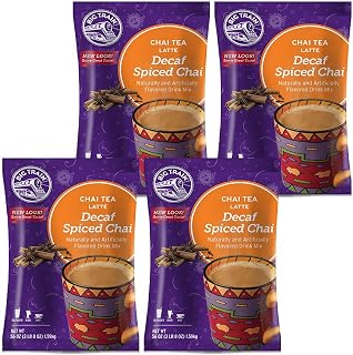 Big Train Chai Tea Latte Mix - 3.5 lb bags - Case of 4 - Single Flavor (Decaf Spiced)