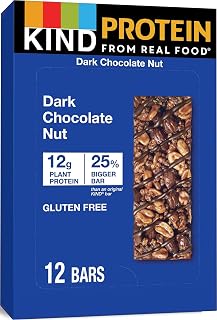 KIND Protein Bars, Dark Chocolate Nut, Gluten Free, Healthy Snacks, 12g Protein, 12 Count