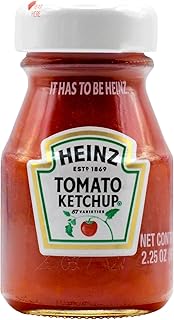HEINZ Tomato Ketchup, 2.25-Ounce Glass Jars (Pack of 60)