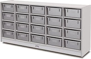 Jonti-Craft Rainbow Accents 4021JCWW000 20 Tub Mobile Storage - with Tubs - Gray