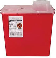 Monoject™ Biohazardous Sharps Container, Chimney Top, Red, 8 Quart, Case of 20