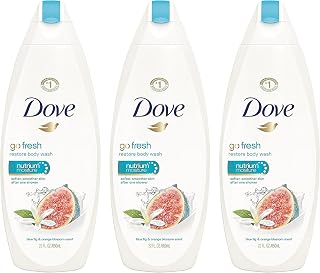 Dove Body Wash - Go Fresh - Restore - With Blue Fig & Orange Blossom Scent - Net Wt. 22 FL OZ (650 mL) Per Bottle - Pack of 3 Bottles