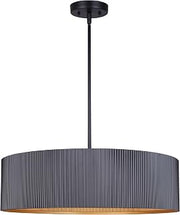 Canarm Rexton 22-Inch 3-Light Chandelier, Matte Black with Adjustable Rod, Contemporary Modern Lighting for Dining Room, Kitchen or Living Room