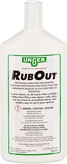 UNGER Commercial RubOut Hard Water Stain Remover - 16 oz RUB50 | Professional-Grade Window and Glass Cleaner Solution; Removes Mineral Buildup, Rust, limescale and Soap Scum