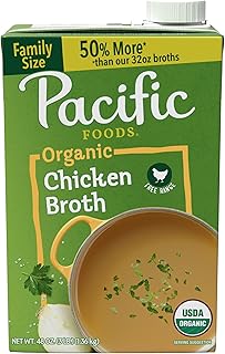 Pacific Foods Organic Chicken Broth, 48 oz Carton