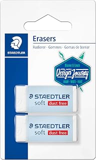 STAEDTLER Soft 526 S30 White Eraser - Blister with 2 Soft Eraser