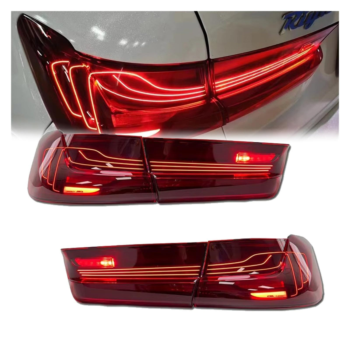 1Pair Tail Lights Compatible With BMW 3 Series 2019-2023 G20&G80 M3 CSL Tail Light Plug And Play Auto Car Parts(4PCS Red) by VIEAXSQD – One Size, 4PCS Red, Model STLNMEBD
