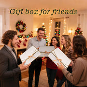 WLUSEAXI Gift Boxes with Lids, 10 Pack, White with Gold Accents