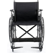 Global Industrial Wheelchair – 20" W Seat, Flip Back Arms, Swing-Away Footrests, Black