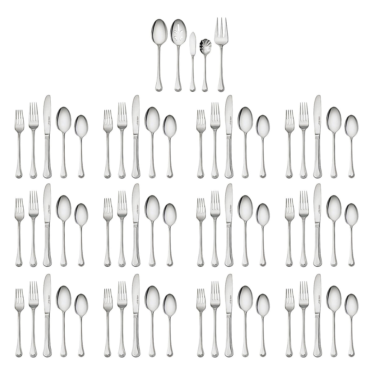 65-Piece Astley Flatware Set by HENCKELS – 65-pc, Stainless Steel, Pack of 65, Model 22515-365