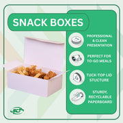 Paperboard White Snack Carry-Out Box by SOUTHERN CHAMPION TRAY – Tuck Top, 1.5 quarts, Cardboard, White, Pack of 500