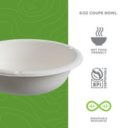ECO PRODUCTS 6oz / White / Coupe Bowls (Vanguard) Bowls