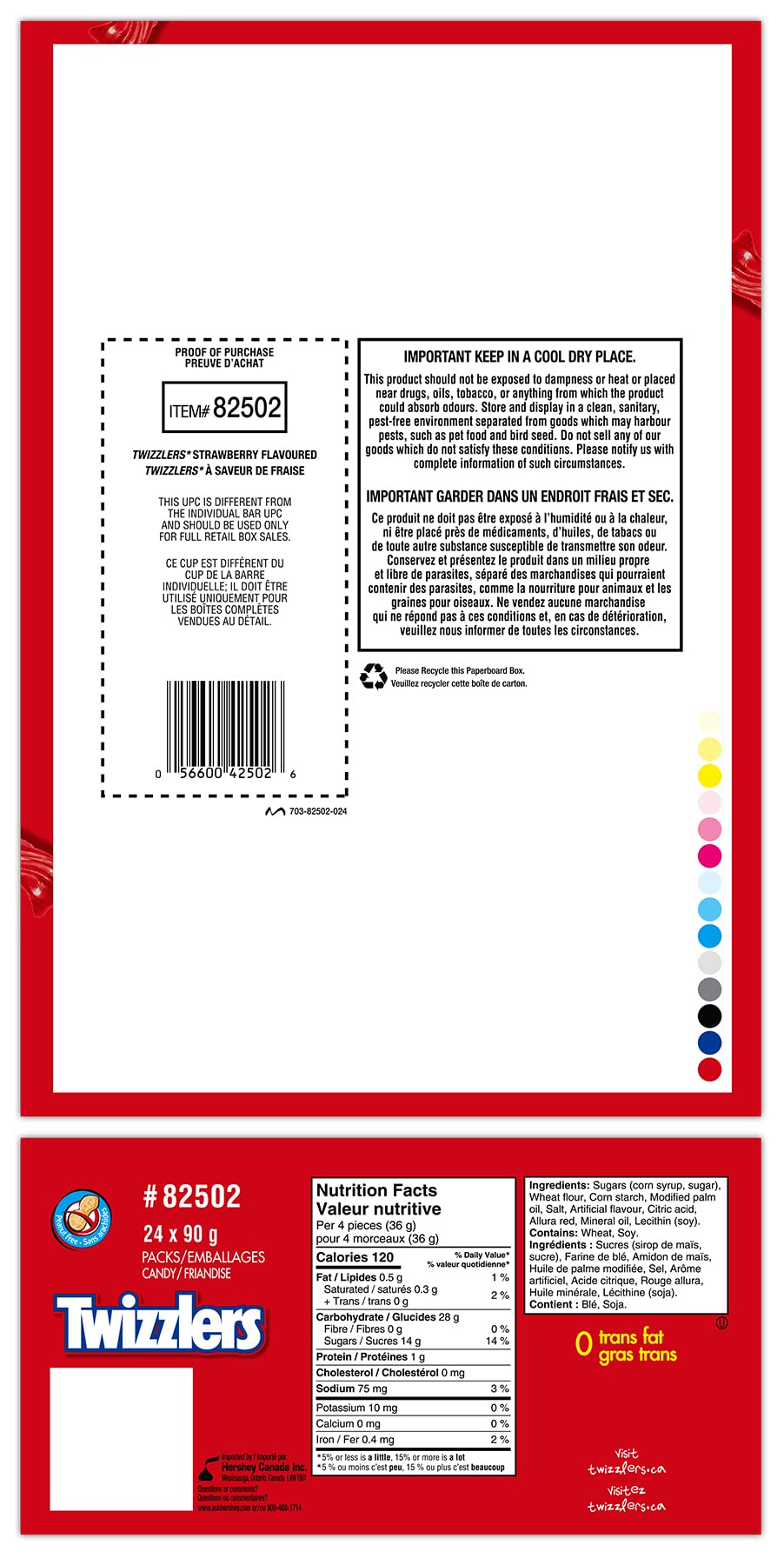Licorice Candy by Twizzlers – Bulk, Pack of 24