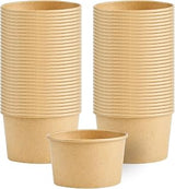 Coppetta 12 Ounce Dessert Cups, 200 Greaseproof Ice Cream Cups - Lids Sold Separately, For Hot And Cold Foods, Kraft Paper Yogurt Bowls, Disposable, For Sundaes, Mousse Or Puddings - Restaurantware