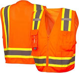 Pyramex RVZ24 Series Surveyor Safety Vest Class 2 with Clear Pocket