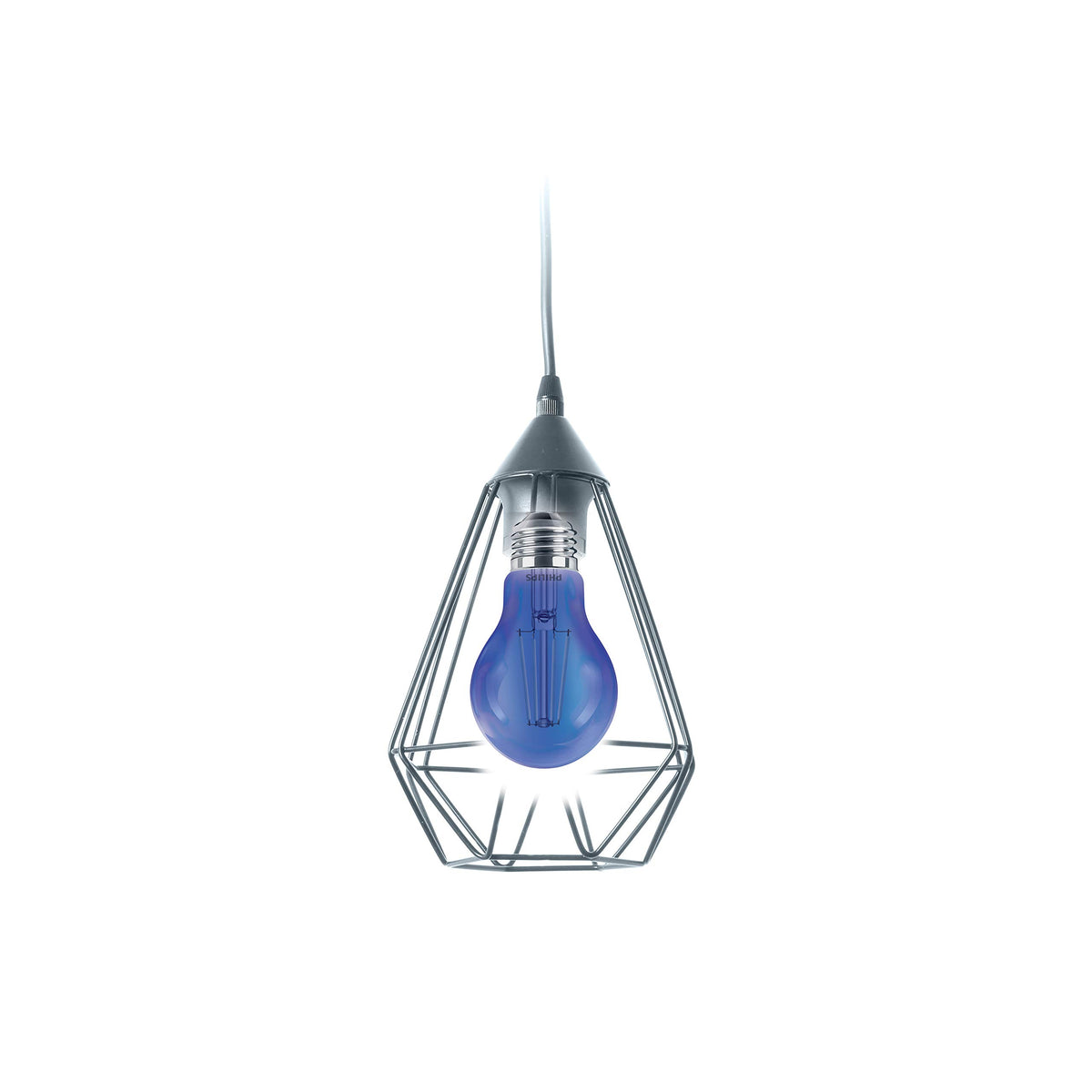 LED A19 Party Bulbs: Filament Glass by PHILIPS – 6 Count (Pack of 1), Glass, Blue, Model 538231