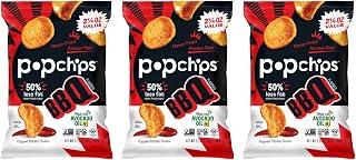 popchips Potato Chips BBQ, 2.25 Oz (Pack of 3)