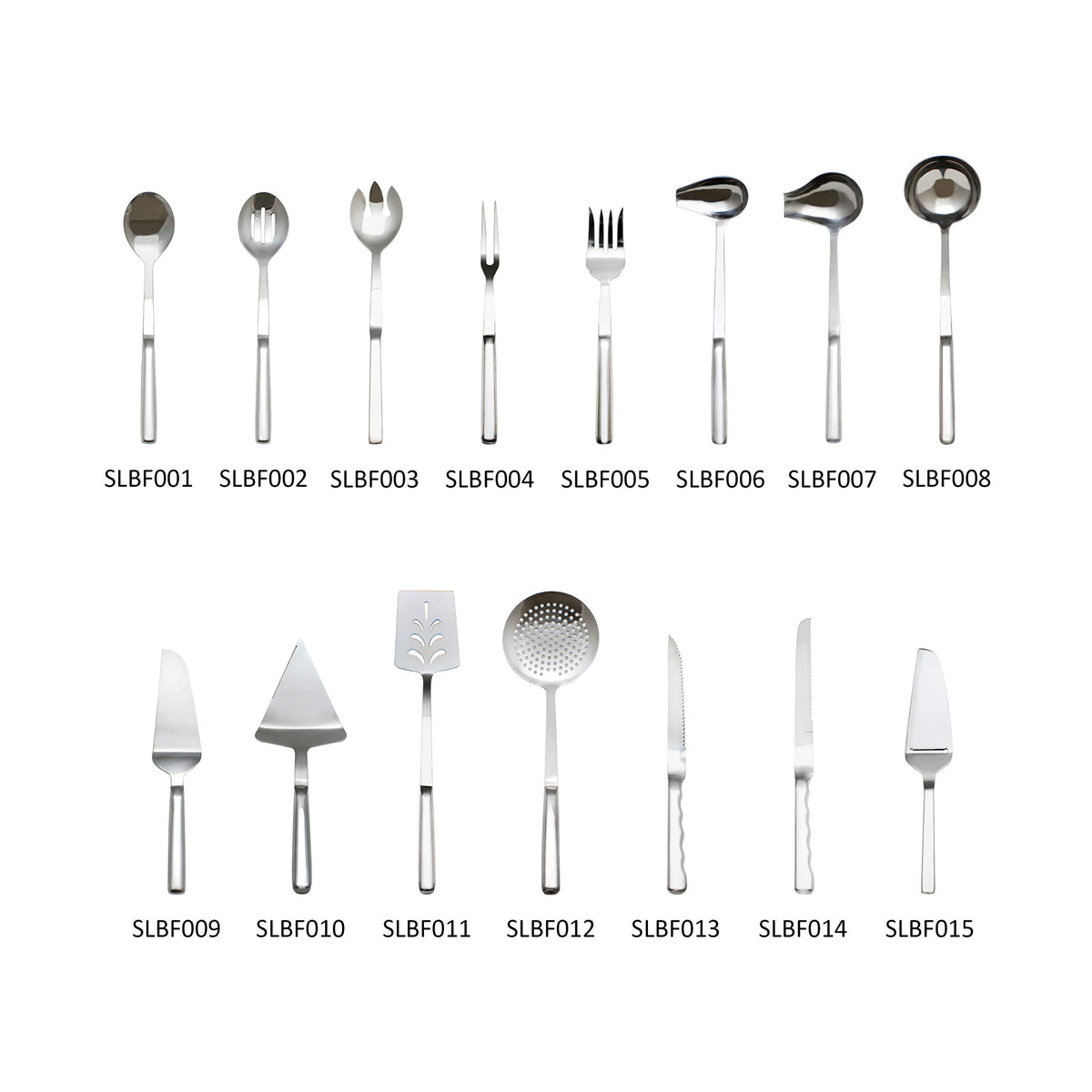 Stainless steel slotted serving spoon by Thunder Group – Medium, Stainless Steel, Metallic, Model SLBF002