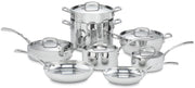 French Classic Tri-Ply Stainless 13-Piece Cookware Set by Cuisinart – 13-Piece, 1.5 quarts, Stainless Steel, Silver, Model FCT-13