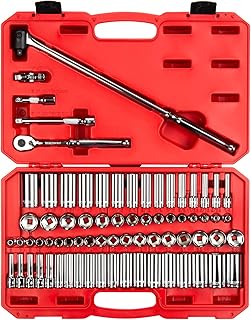 TEKTON 3/8 Inch Drive 6-Point Socket and Ratchet Set, 73-Piece (1/4-1 in., 6-24 mm) | SKT15311