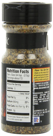 McCormick Montreal Steak Seasoning by Grill Mates – 6.37 Ounce (Pack of 12), Pack of 6, Model 052100002453