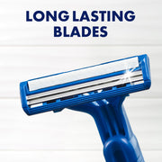 Sensor2 Pivoting Head Men's Disposable Razors by Gillette – 25 Count (Pack of 1), Chromium, Blue, Model 7235696