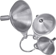 Westmark Funnel Set, 3 Pieces, Diameter 4.5 cm, 5.5 cm and 7.5 cm, Stainless Steel, Mini, Silver, 51192270