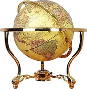 TOMYEUS Globes 360 Degree Rotating Globe Retro Crafts Study Office Desk Decoration Large Antique Globe Gifts 25/32cm Geographic Globes (Size : 32cm)