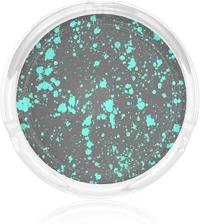 Black Mint Paint Splatter Artistic Splash Glass Ashtrays Desktop Smoking Ash Tray for for Home Office Indoor Outdoor Patio Use