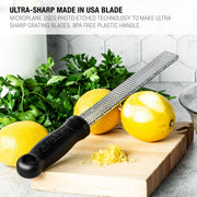 Classic Zester Grater by Microplane – Microplane 40020 Classic Zester/Grater, Stainless Steel, Black, Model 40020